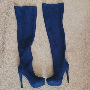 Platform high knee boots